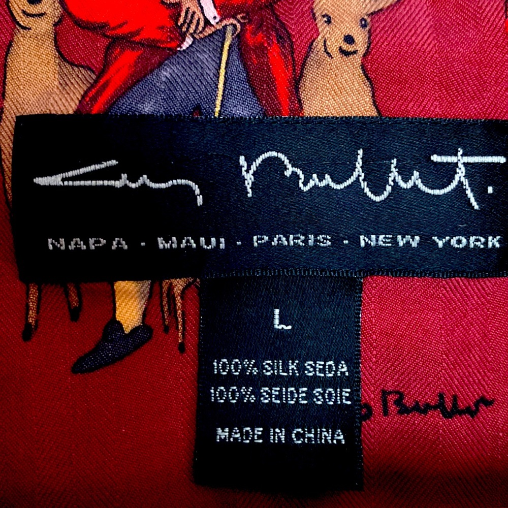 Vintage Ugly Christmas Sweater Guy Buffet Golfing Santa Shirt 100% Silk - Picture 4 of 4